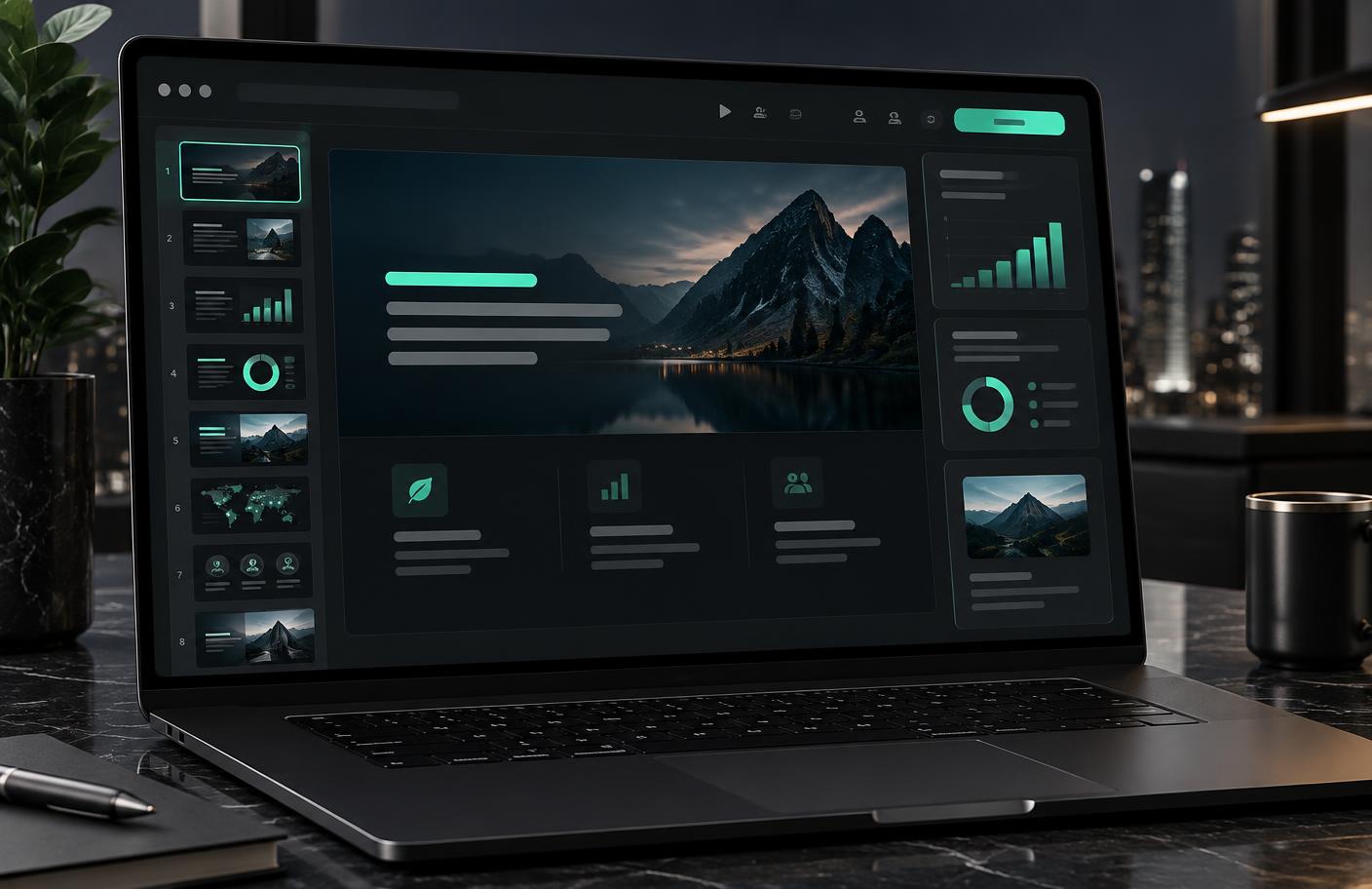 AI-powered investor presentation workspace