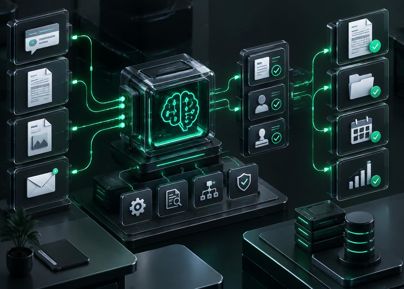 Connected AI workflow automating SME operations